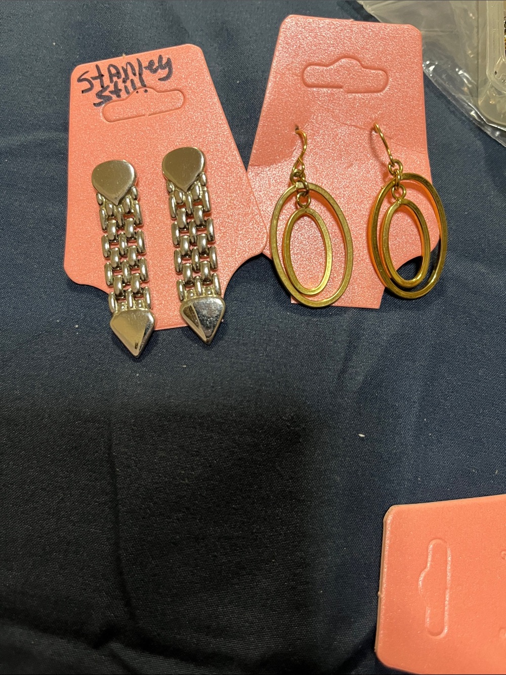 Stanley Double Oval Gold-Tone Dangle Earrings
